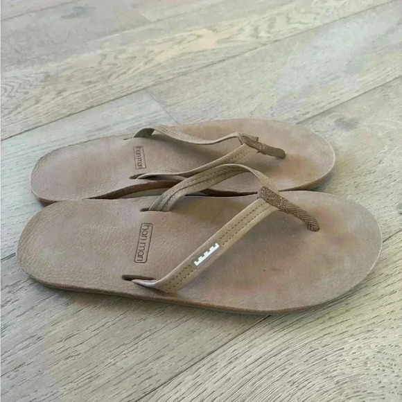 Hari Mari Flip Flop Sandals Tan Size 10 - Picture 2 of 4